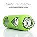 18oz Glass Water Bottle MIUCOLOR - Anti-Slip Silicone Sleeve with Eco-Friendly Shatter Resistant Borosilicate Glass Bottle, BPA, PVC, Plastic and Lead Free, Shamrock