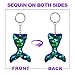 Pawliss Mermaid Party Favors, 12 Pack Flip Sequin Glitter Tails Mermaid Tail Keychains, Birthday Party Supplies Gifts Decorations for Kids Girls