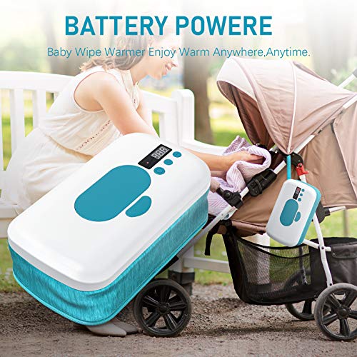 Portable Wipe Warmer with 10000 mAh Battery Powered,2 Modes, Smart