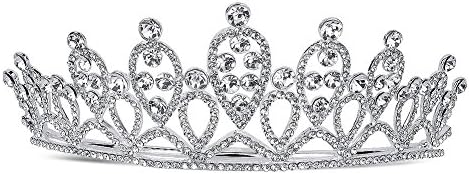 Princess Crown Rhinestones Crystal Style Bridal Tiara Crown Headband Prom Wedding Hair Jewelry For Girls &amp; Women