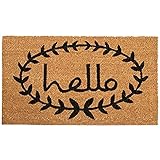 Home & More 121811729 Calico Hello Doormat