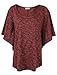 Timeson Women's Scoop Neck Short Sleeve T-Shirt Drape Dolman Top