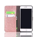 Stand Wallet Card Case Cover,Elaco Women Iphone Case For iPhone 6/6s 4.7 inch /For iPhone 6 Plus 5.5inch/ iPhone 7 4.7inch/iPhone 7 Plus 5.5inch (Rose Gold, iPhone 6 Plus/6s Plus 5.5inch)