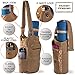 WRASCO Yoga Mat Bag Canvas Casual Yoga Backpack Convertible Yoga Mat Tote Sling Carrier – Fits Most Mat Sizes – Yoga Bags and Carriers for Women & Men – Gift 2 Elastic Straps (Brown)thumb 3