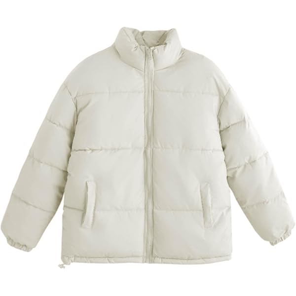 CIDER Women's Quilted Puffer Jacket Cropped Long Sleeve
