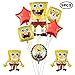 9Pcs Spongebob squarepants Balloons Birthday Party Supplies for Kids Baby Shower Party Decorations