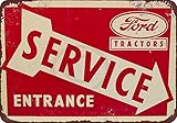 Ford Tractors Service Entrance Vintage Reproduction metal Sign 8 x 12