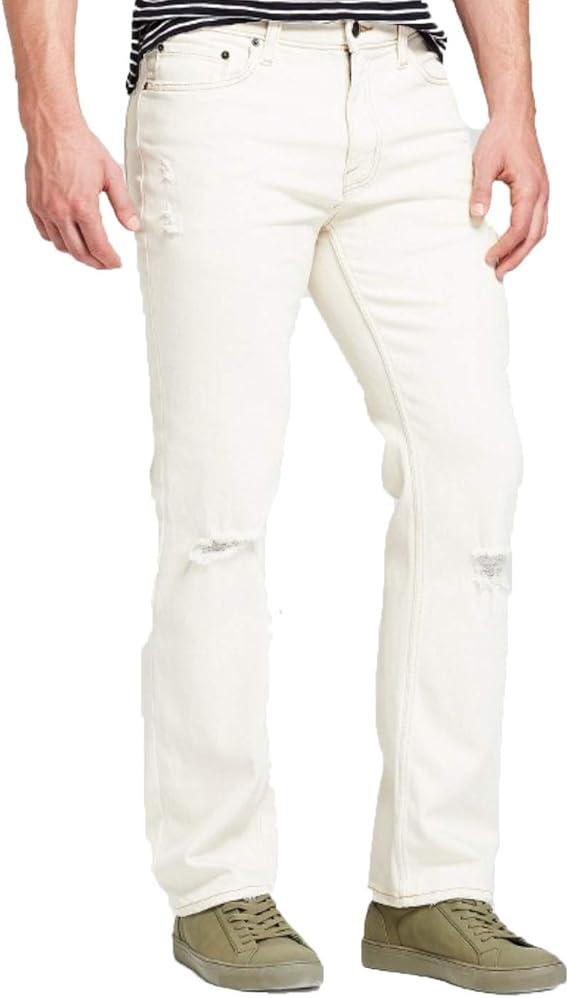 Goodfellow & Co Men's Straight Fit Jeans with Cloomax Off White at