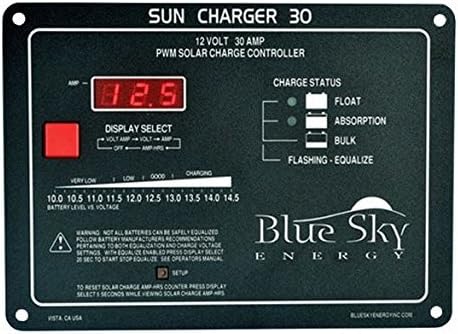 Sun Charger 30 BLUE SKY, SC30, 30A PWM PANEL MOUNT CHARGE CONTROLLER