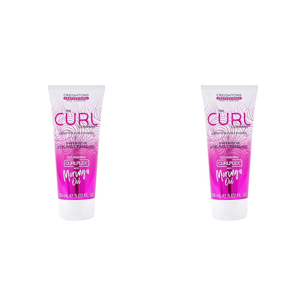 The Curl Company Shape and Define Styling Crème-Gel (150 ml) - Professionally Formulated with Curplex and Nourishing Moringa Oil Ideal for Curls, Kinks, Coils and Waves (Pack of 2)