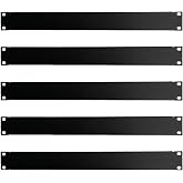 1U Blank Panel Rack Mount Spacer Filler Panel 19" Black Rack Blanking Blind Panel for Server Network Rack Enclosure Or Cabinet-5pcs (1U-5PCs)