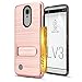 LG Aristo/Phoenix 3 / Fortune / K8 2017 / MS210 / M210 Case with HD Screen Protector,AnoKe [Card Slots Holder][Wallet] Kickstand Hybrid Case for LG LV3 KC1 Rose Gold