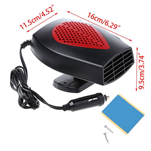 cici store 12V Portable Car Fan Heater - Warmer and Defroster Demister - Easy Snow Removal (red)