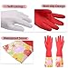 Dishwashing Gloves, Non-slip Household Kitchen Cleaning Rubber Gloves with Lining for Women (2-Pack)
