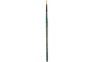 Princeton Artist Brush Co. Lauren Series 4350 - Short Handled Round Size 2 - Single Golden Synthetic Paintbrush for Watercolor and Acrylic Painting