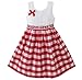 Sunny Fashion Girls Dress Red Tartan Sundress Size 7-8