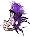 Masquerade Mask Halloween Ball Mask Christmas Costume Party Mask with Feather
