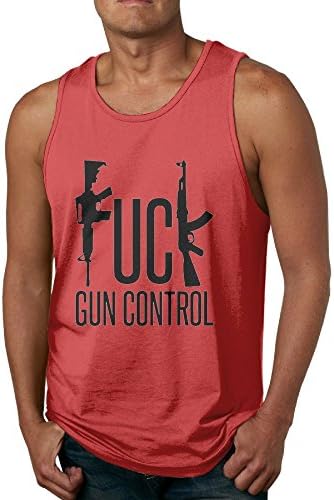 RiDinds FK GUN CONTROL Men's ComfortSoft Tank Top Tee SizeM ColorRed