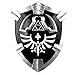 THE Legend of Zelda Real Steel Dark Master Sword and Dark Shield Set Costume Black Link Hylian