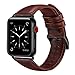 For Apple Watch Band 42mm, OUHENG Retro Vintage Genuine Leather iWatch Strap Replacement for Apple Watch Series 3 Series 2 Series 1 Sport and Edition, Brown