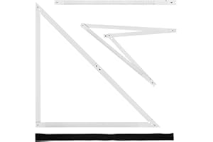 Meticuloso Folding Triangle Ruler 48inchs, Aluminum Framing Square Carpentry Squares Construction Framing Tool Collapsible Sq