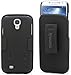 Aduro Galaxy S4 Case, Combo Shell & Holster Case Super Slim Shell Case W/Built-In Kickstand + Swivel Belt Clip Holster for Samsung Galaxy S4