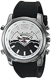 DC Comics Men's Quartz Metal and Silicone Casual Watch, Color:Black (Model: BVS9054)