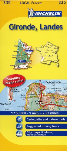Michelin Map France: Gironde, Landes 335 (Maps/Local (Michelin)) (English and French Edition) by Michelin
