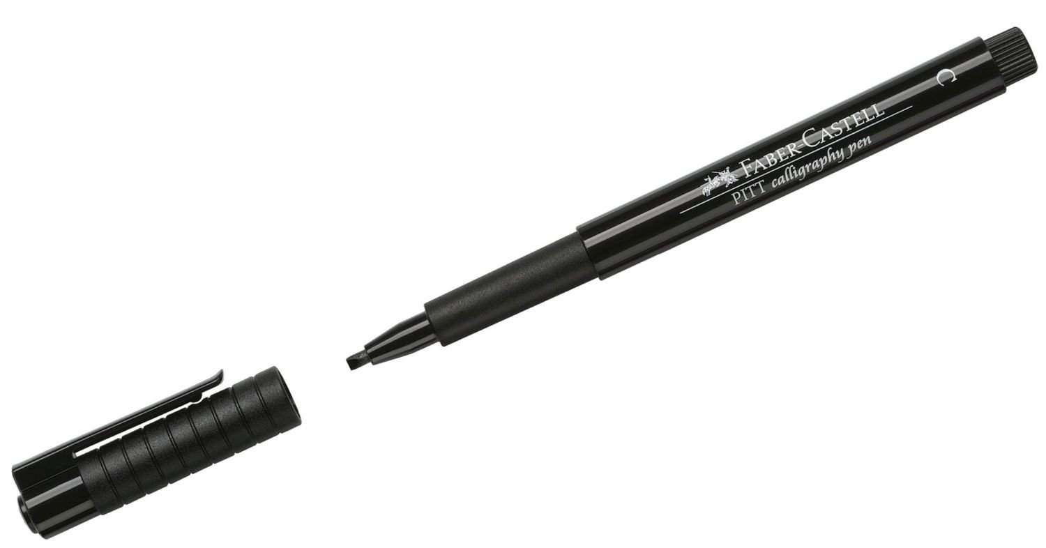 Faber-Castell Art & Graphic Pitt Artist Pen Calligraphy India Ink Pen, Black, Single, Art, Craft, Drawing, Sketching, Home, School, University, Colouring