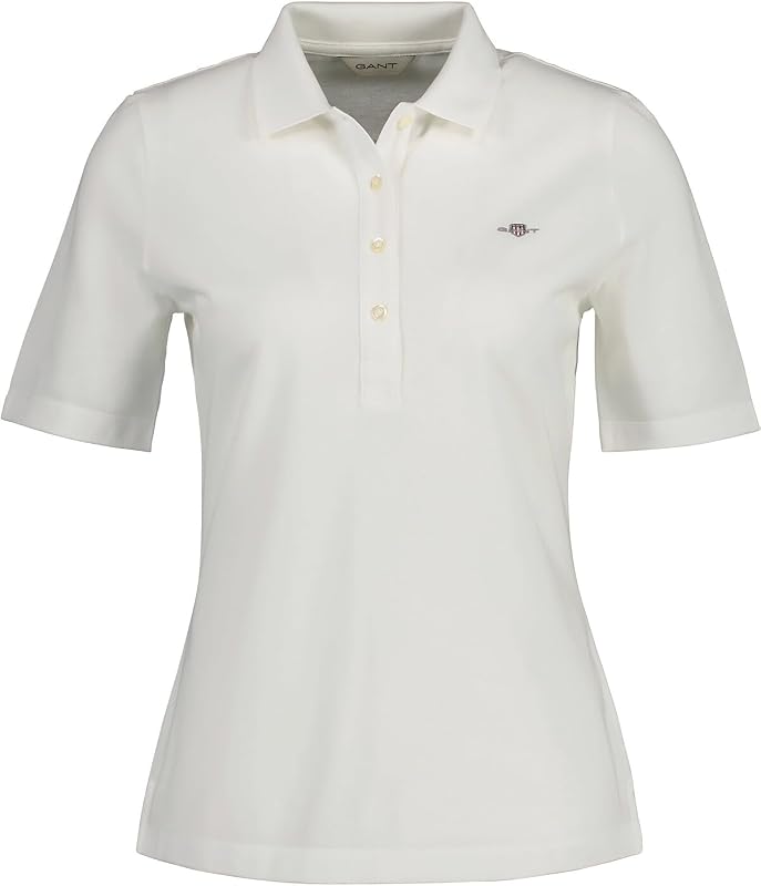 SLIM SHIELD SS PIQUE POLO, Polo Donna, Avorio ( EGGSHELL ), XL