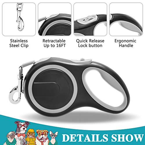 EXPAWLORER NoPull Dog Harness with 16ft Retractable Dog Leash