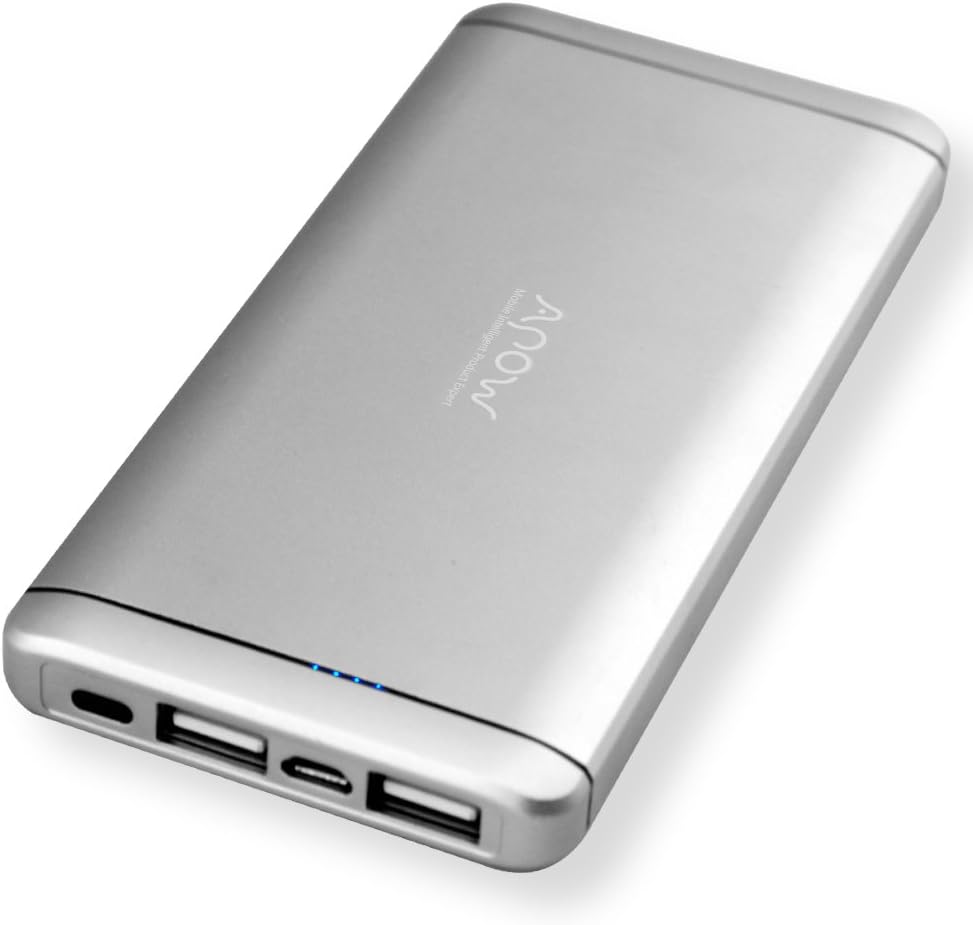 10000mAh Portable Charger Fast Charging,Dual USB Port External Battery Charger for iPhone, iPad, Samsung Galaxy, Smart Phone,Tablet(Silver)