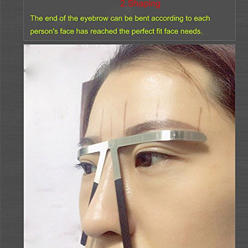 AORAEM Three-Point Positioning Makeup Eyebrow Grooming Stencil Shaper Ruler Measure Tool - Thumbnail 3