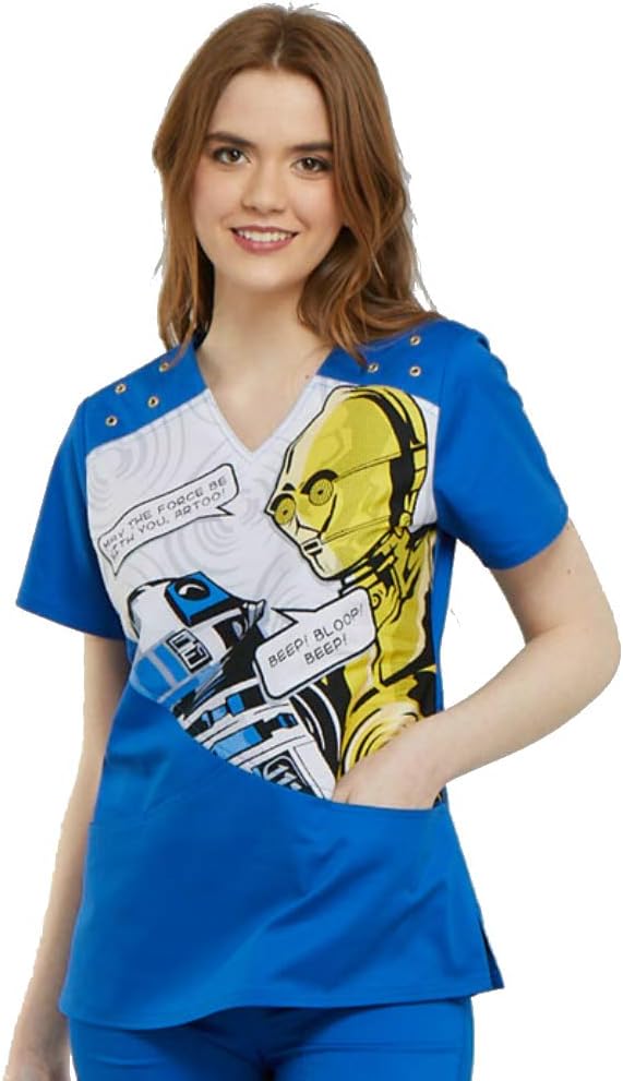 Women Scrubs Top V-Neck TF705
