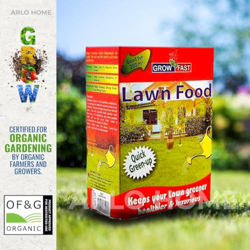 Organic Lawn Booster, 100% Organic Lawn Essential Garden Food for Lush Green Lawn Grass (1 Pack 1000 grams) Long Lasting Balanced Organic Lawn Feed - for a Thicker, Greener and More Durable Lawn