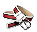 CrystalMX New Fashion Stripe Canvas Pin Buckle Belt Waistband (Blue/Green)
