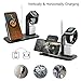 Wireless Charger, Acokki 4 in 1 QI Fast Charger Phone Holder Compatible with Airpods iPhone Samsung, Wireless Charging Holder Work for iWatch Series 4/3/2/1(Black)