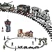 Haktoys Radio Controlled Military Simulation RC Train Set, Battery Operated Ready to Play Steam Locomotive with LED Lights, and Sound (Bonus Figurine Pack Included)