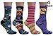 BRIGHT STAR Women's Fun and Colorful Holiday Crew Sock 4 Pair (Halloween#1)