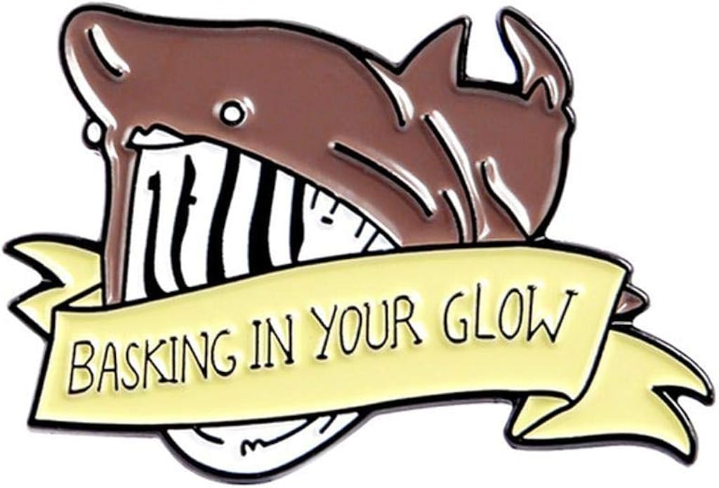 Amazon Ansensun エナメルブローチ 漫画のクジラのブローチ サメのブローチ 面白い絵文字バッジ ジュエリーピンバッジ これは周りの人々にとって良い祝福です ブローチ 通販