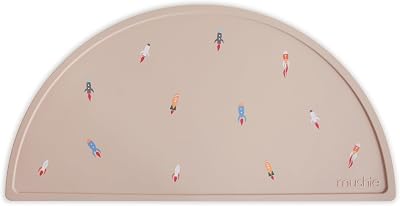 Mushie Silicone Placemat for Kids Non-Slip 48 x 23 cm Food-Grade BPA Free