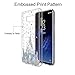 Unov Case Compatible with Galaxy S8 Clear with Design Soft TPU Shock Absorption Slim Embossed Pattern Protective Back Cover (Watercolor Castle)