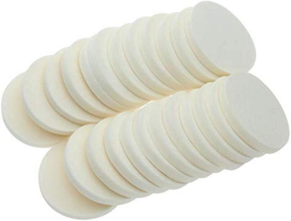 24 pcs White Latex Free​ Round Makeup Spongs Powder Puff Foam Beauty Blender Facial Cleaner For Cosmetic Foudation Applicator Tool