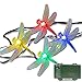 Vmanoo Battery Operated Timer String Lights 20 LED Dragonfly Fairy Christmas Lighting Decor 5 Modes For Outdoor, Indoor, Garden, Patio, Bedroom Wedding Decorations (Multi Color)
