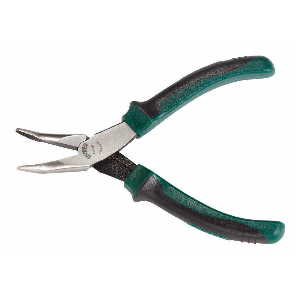 SATA ST70613AST 5-Inch Mini Bent Nose Pliers with Anti-Slip Rubber-Coated Handle — image 1