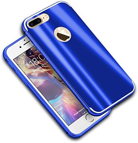 iPhone 7 Plus Case, ArtMine Luxury Aluminum Metal Bumper Shockproof Protective Snap on Hard Back Case Cover for Apple iPhone 7 Plus (Blue Diamond)