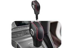 LDYFC Auto Car Leather Gear Shift Knob Cover for Ford EcoSport Escape/Fusion/C-Max Energi Wagon/Fiesta/Focus/Transit Accessories