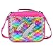 Le Vasty Mermaid Lunch Box for Girls Flip Sequin Insulated School Lunch Bag Durable Thermal Reusable Lunch Tote Glitter (Rainbow)