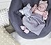 Waddle Favorite Plush Elephant Baby Security Blanket Best Lovey Stuffed Animal Rattle Toy Nursery Decor Grey (Gray)