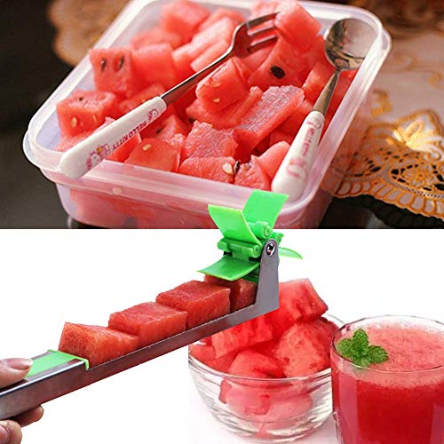 Windmill Watermelon Cutter Set - Stainless Steel Watermelon Slicer, Carver, Cutter, Knife - Carving and Cutting Tools for Home 3 PACK